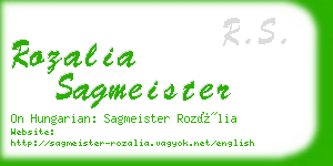 rozalia sagmeister business card